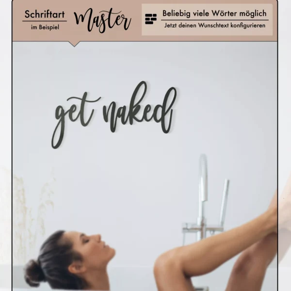 Dekoration Individueller 3D-Schriftzug aus Holz Weinrot