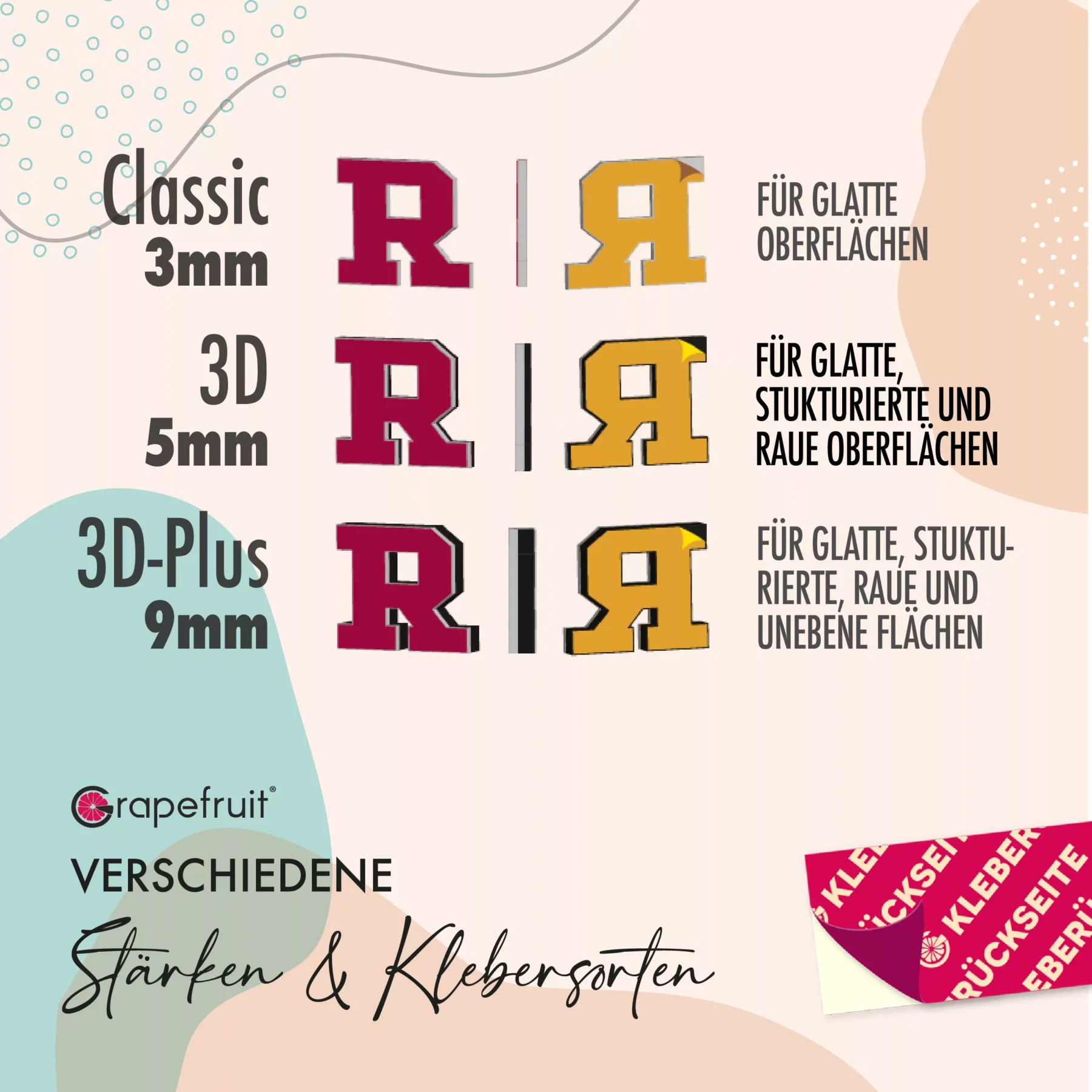 Schriftzüge Individueller 3D-Schriftzug aus lasiertem Holz zum Aufkleben