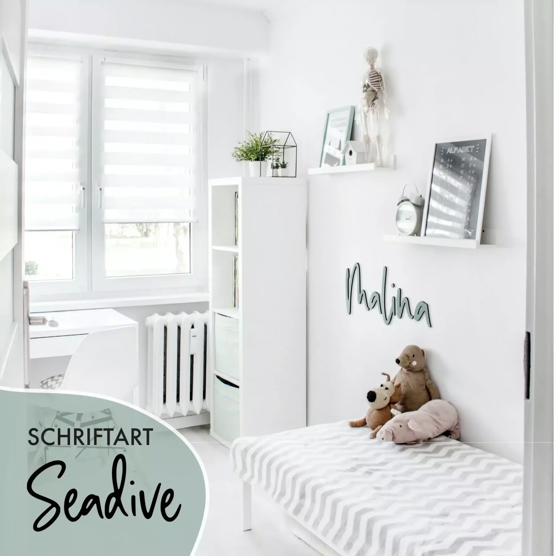 Schriftzüge Individueller 3D-Schriftzug aus lasiertem Holz zum Aufkleben