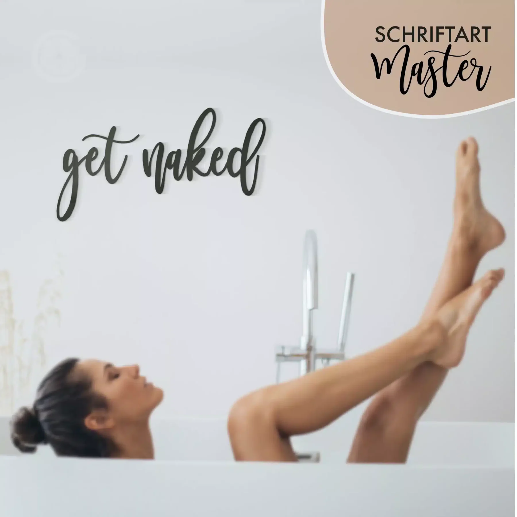 Schriftzüge Individueller 3D-Schriftzug aus lasiertem Holz zum Aufkleben