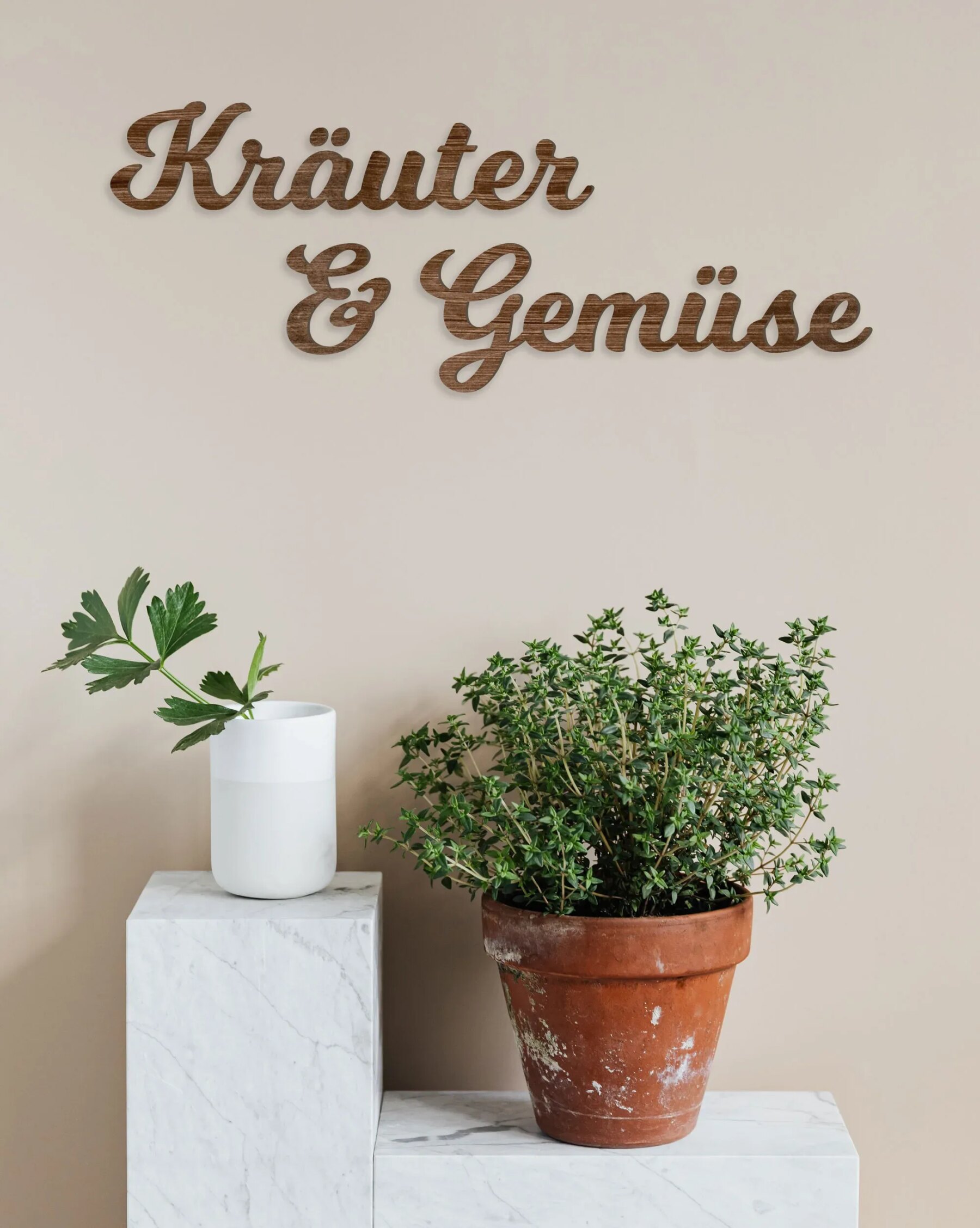 Schriftzüge 3D-Schriftzug Holz: Personalisiert & in Wunschfarbe zum Aufkleben