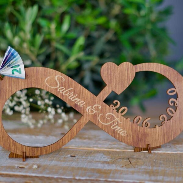 Hochzeit Unendlichkeit – Geschenk zur Hochzeit aus Holz XL