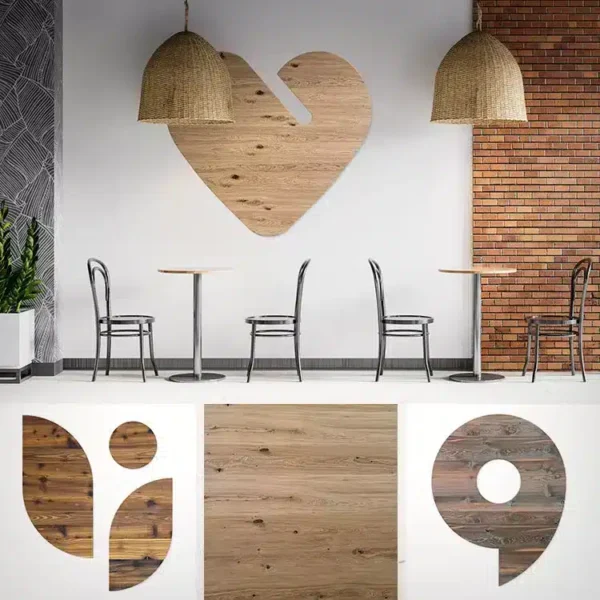 Firmenlogos Logo aus Holz | Firmenlogo oder Slogan | Acryl – Moos – Buchstaben, Zahlen & mehr