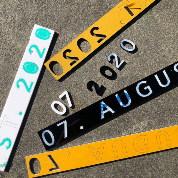 Zubehör Ersatz-Datum aus Acrylglas für “Alternatives Gästebuch”