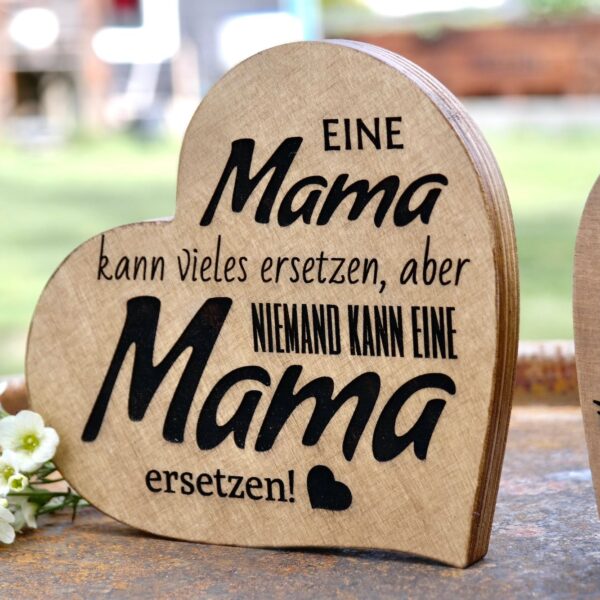 Geschenk Muttertag Herz Holz Personalisiert
