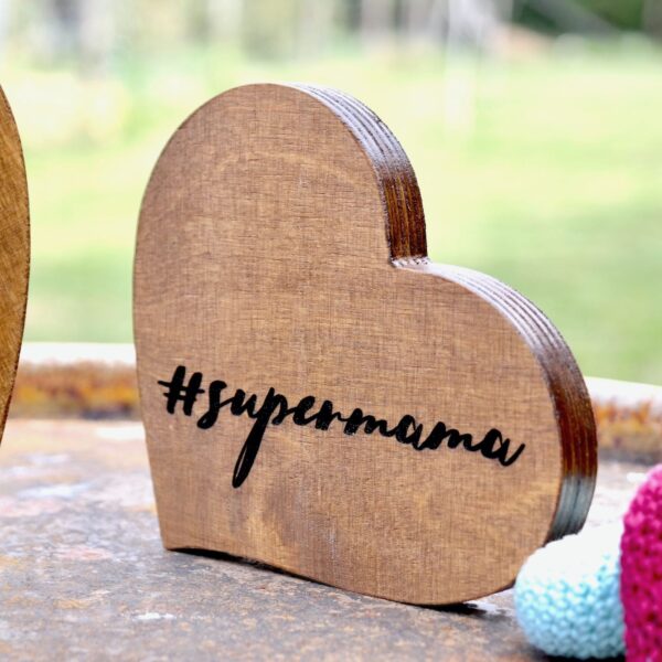 Geschenk Muttertag Herz Holz Personalisiert