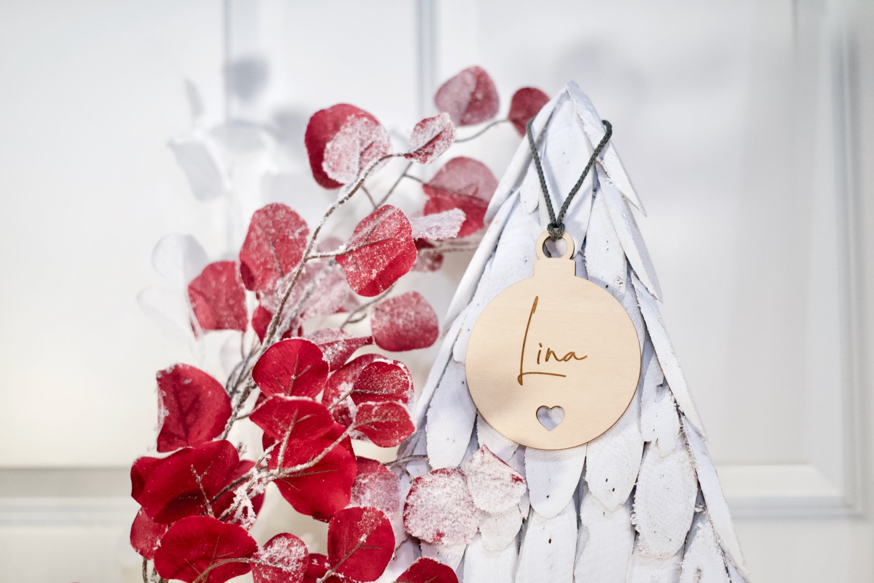 Hochzeitsdeko Mr & Mrs – Dekoration für die Trauung aus Holz Farbe Nussbaum
