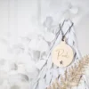 Weihnachten Weihnachtskugel Stern mit Namen in Wunschfarbe – Christbaumkugel Christbaumschmuck Weihnachtsbaumkugel mit Makramee-Band