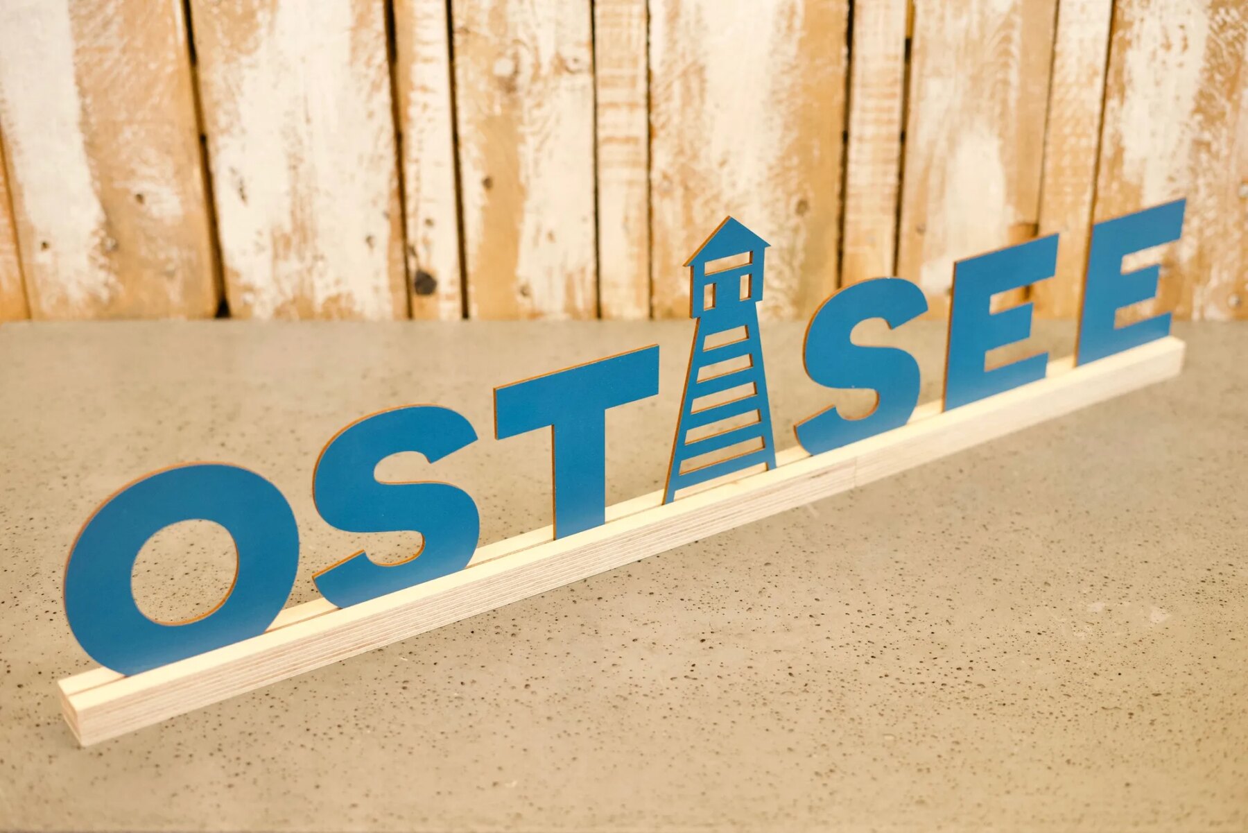 Zubehör Sockel / Holzstandfuß für Grapefruit Schriftzüge mit 3mm Stärke