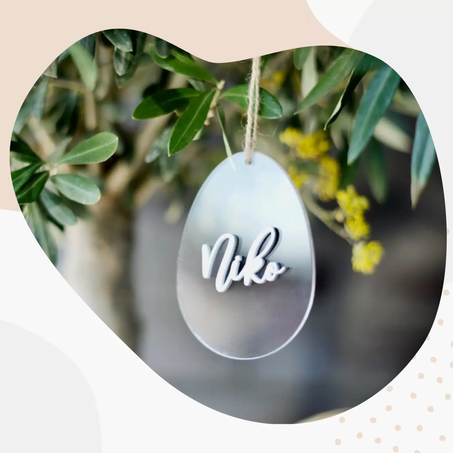 Osterei mit Name – Personalisierter Anhänger zu Ostern – Ei mit Name aus Acrylglas Ostern Osterei mit Name – Personalisierter Anhänger zu Ostern – Ei mit Name aus Acrylglas