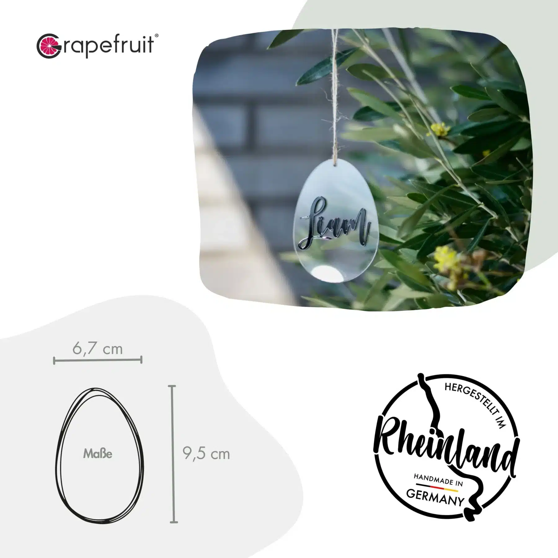 Osterei mit Name – Personalisierter Anhänger zu Ostern – Ei mit Name aus Acrylglas Ostern Osterei mit Name – Personalisierter Anhänger zu Ostern – Ei mit Name aus Acrylglas