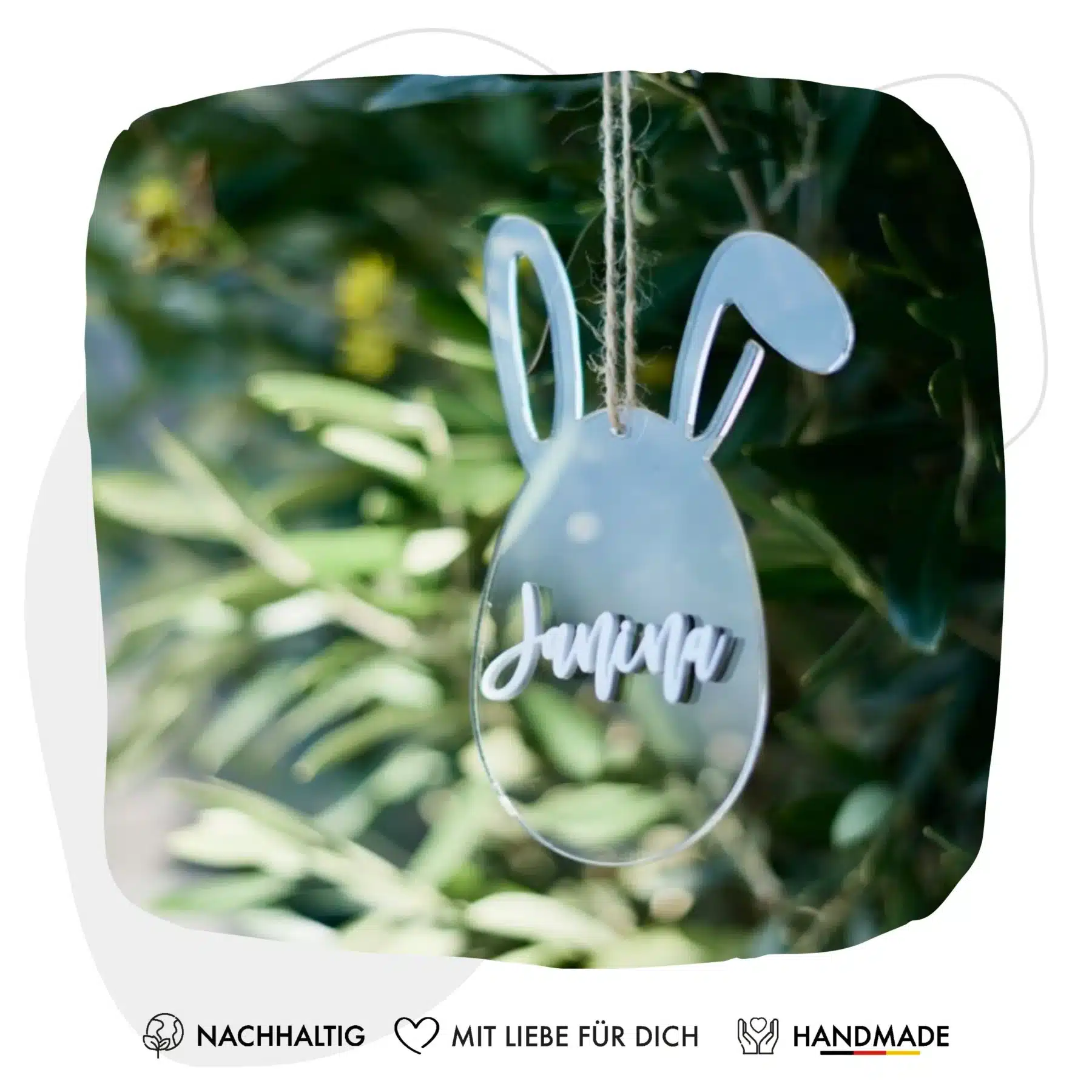 Osterei mit Name – Personalisierter Anhänger zu Ostern – Ei mit Name aus Acrylglas Ostern Osterei mit Name – Personalisierter Anhänger zu Ostern – Ei mit Name aus Acrylglas