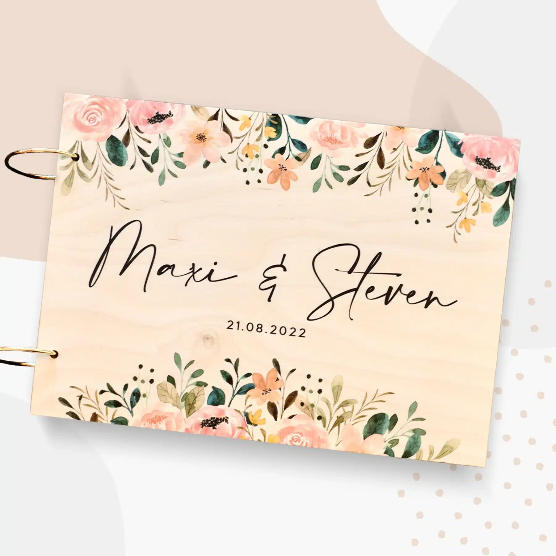 Florales Gästebuch zur Hochzeit aus Holz Erinnerungsbuch Fotobuch – Summer Feeling Gästebücher Florales Gästebuch zur Hochzeit aus Holz Erinnerungsbuch Fotobuch – Summer Feeling