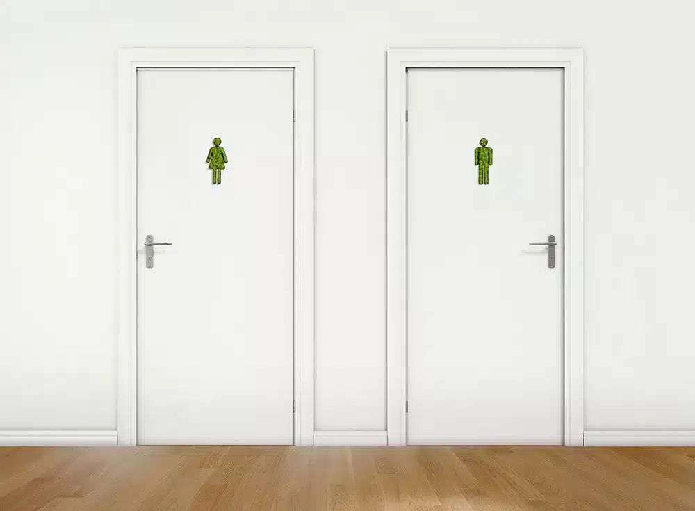 Moos-Piktogramme Islandmoos WC-Beschilderung “Paar” mit Klebepunkten