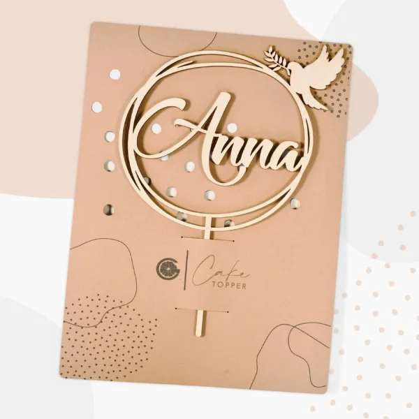 Grapefruit® personalisierter Cake Topper aus Holz mit individuellen Wunschnamen Tortendekoration, Name, Vorname, Kuchendeko, Topper Kuchen, individuell (Taufe/Kommunion/Konfirmation – Taube) Cake Topper Grapefruit® personalisierter Cake Topper aus Holz mit individuellen Wunschnamen Tortendekoration, Name, Vorname, Kuchendeko, Topper Kuchen, individuell (Taufe/Kommunion/Konfirmation – Taube)