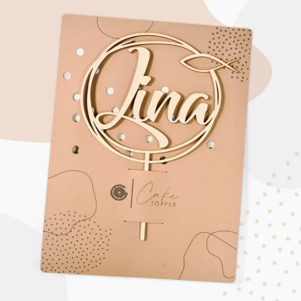 Glaube Grapefruit® personalisierter Cake Topper aus Holz mit individuellen Wunschnamen  Name, Geschenkidee, Vorname, Kuchendeko, Topper Kuchen, individuell (Taufe/Kommunion/Konfirmation – Fisch)