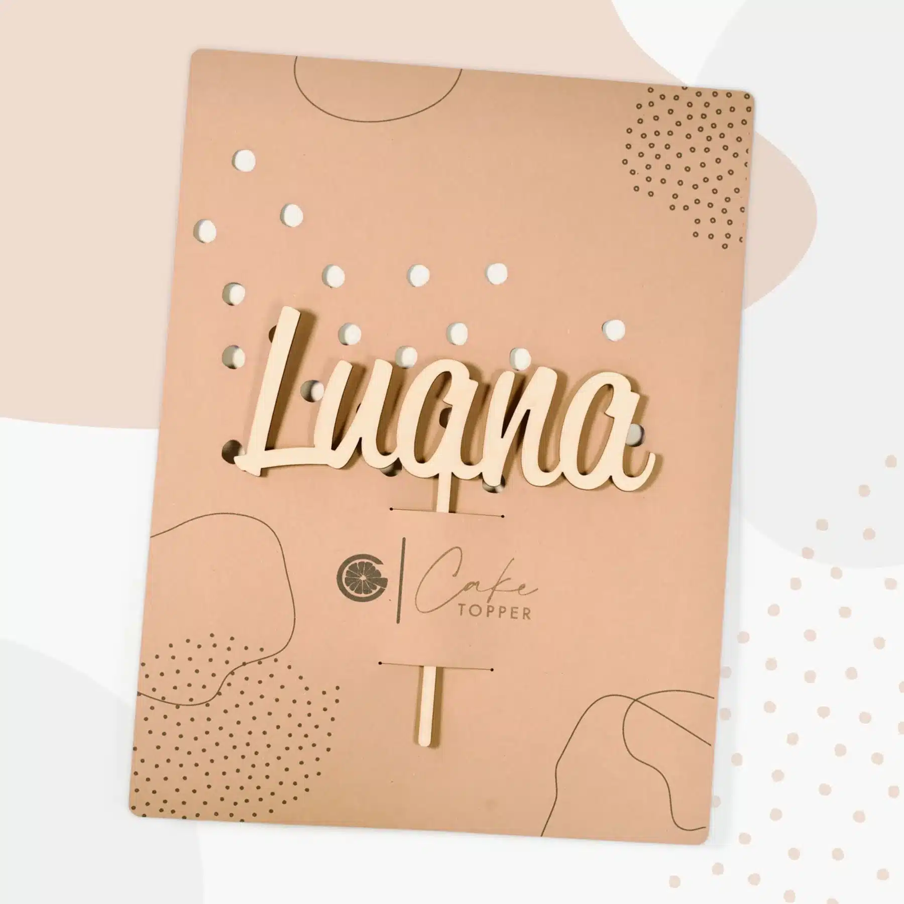 Für Kinder Grapefruit® Cake Topper zum Geburtstag mit Name aus Holz Personalisiert