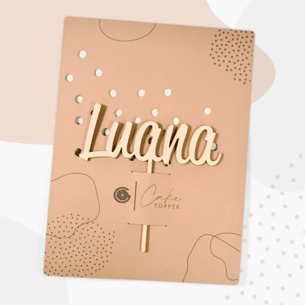Cake Topper Grapefruit® Cake Topper zum Geburtstag mit Name aus Holz Personalisiert