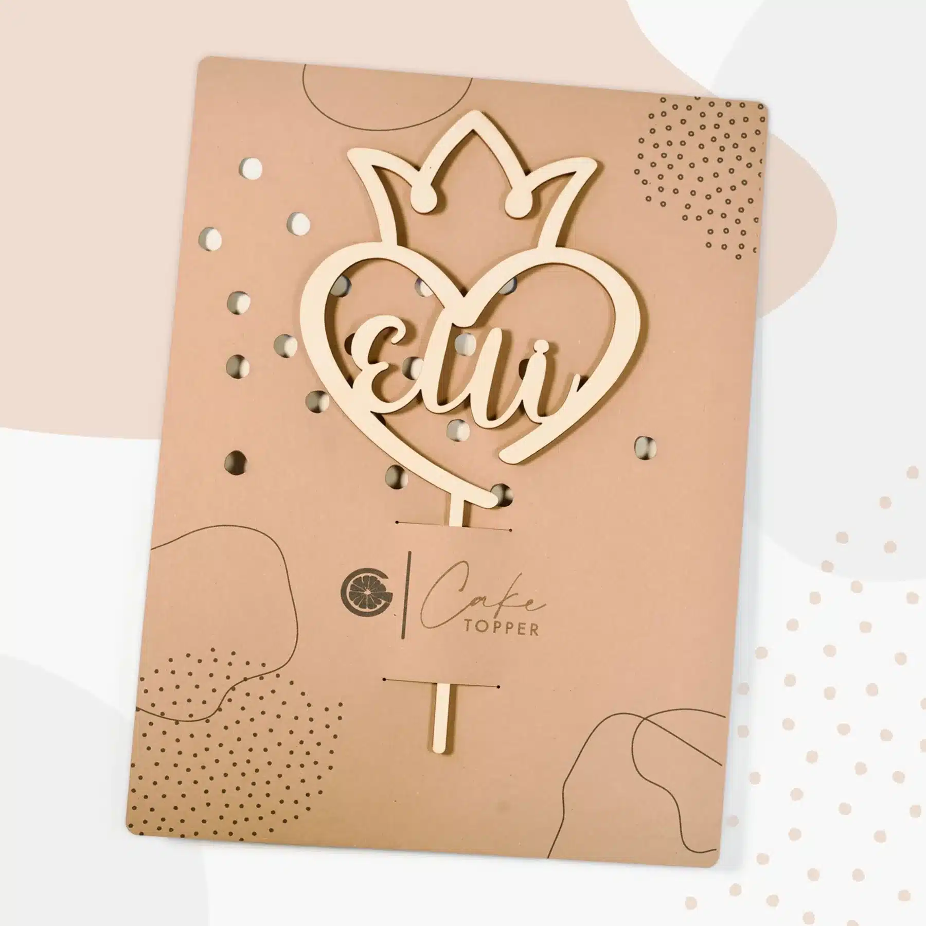 Für Kinder Grapefruit® Cake Topper Prinzessin zum Geburtstag mit Name aus Holz Personalisiert