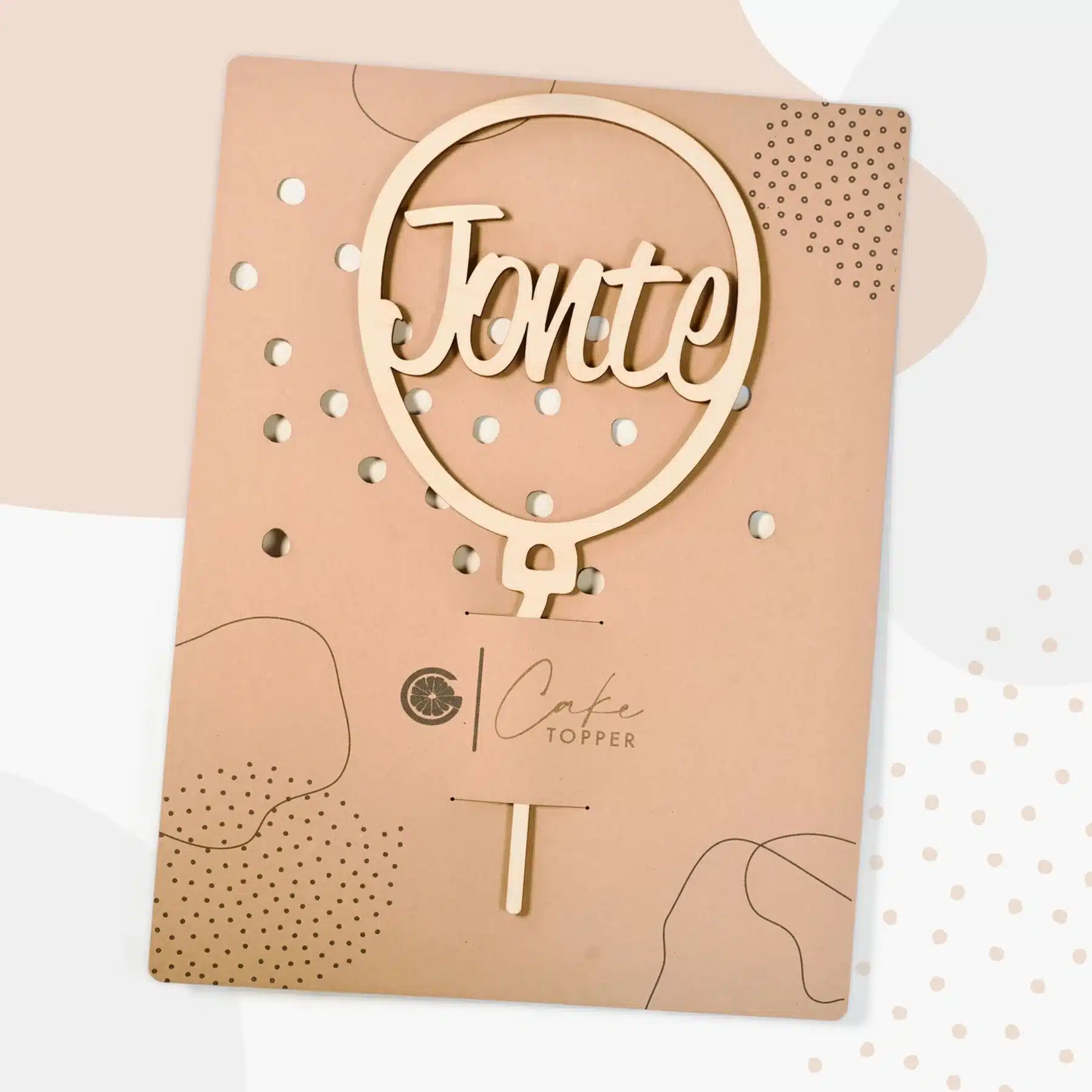 Cake Topper Grapefruit® personalisierter Cake Topper aus Holz mit individuellen Wunschnamen  Tortendekoration, Name, Vorname, Kuchendeko, Topper Kuchen, individuell (Geburtstag/Einschulung – Ballon)