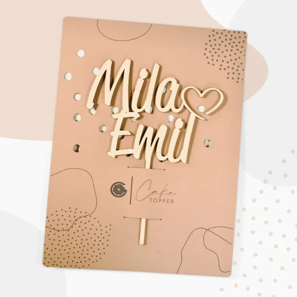 Grapefruit® personalisierter Cake Topper aus Holz mit individuellen Wunschnamen Tortenaufsatz, Name, Geschenkidee, Vorname, Kuchendeko, Topper Kuchen, individuell (Hochzeit – Herz/Handwritten) Cake Topper Grapefruit® personalisierter Cake Topper aus Holz mit individuellen Wunschnamen Tortenaufsatz, Name, Geschenkidee, Vorname, Kuchendeko, Topper Kuchen, individuell (Hochzeit – Herz/Handwritten)