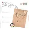 Glaube Grapefruit® personalisierter Cake Topper aus Holz mit individuellen Wunschnamen  Tortendekoration, Name, Vorname, Kuchendeko, Topper Kuchen, individuell (Taufe/Kommunion/Konfirmation – Taube)