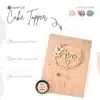 Cake Topper Grapefruit® personalisierter Cake Topper aus Holz mit individuellen Wunschnamen  Name, Geschenkidee, Vorname, Kuchendeko, Topper Kuchen, individuell (Geburtstag – Blätter/Script)