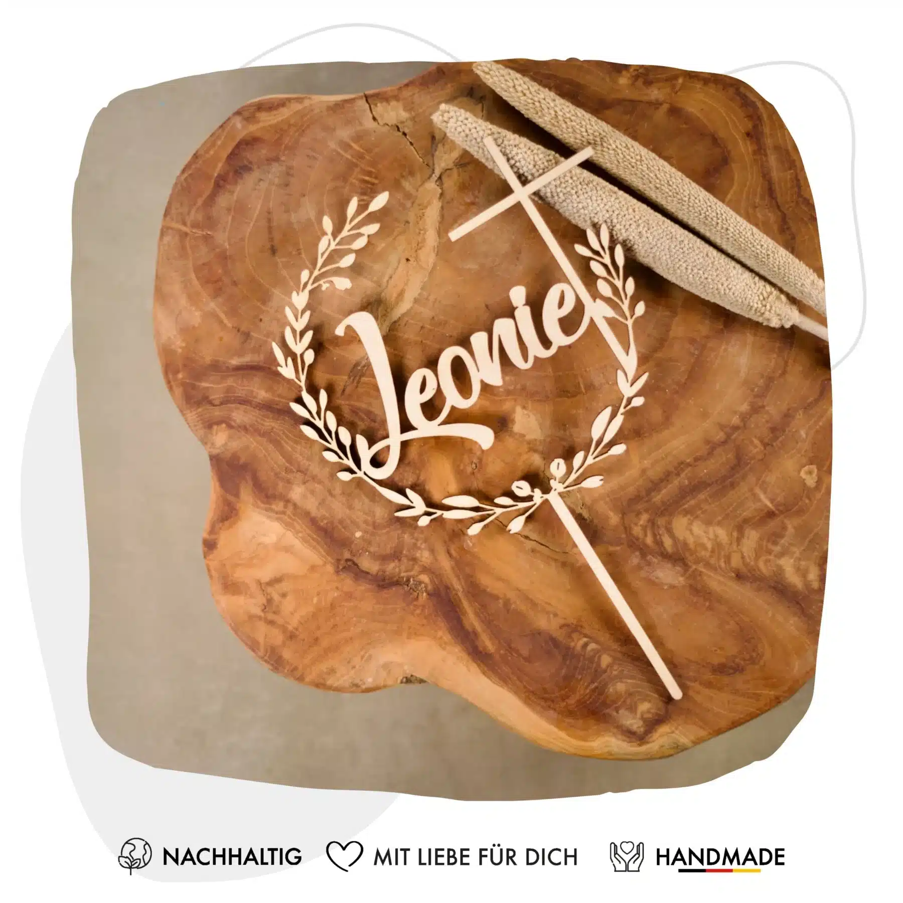 Grapefruit® Cake Topper zur Taufe Kommunion Konfirmation mit Name aus Acryl Personalisiert mit Kreuz Glaube Grapefruit® Cake Topper zur Taufe Kommunion Konfirmation mit Name aus Acryl Personalisiert mit Kreuz