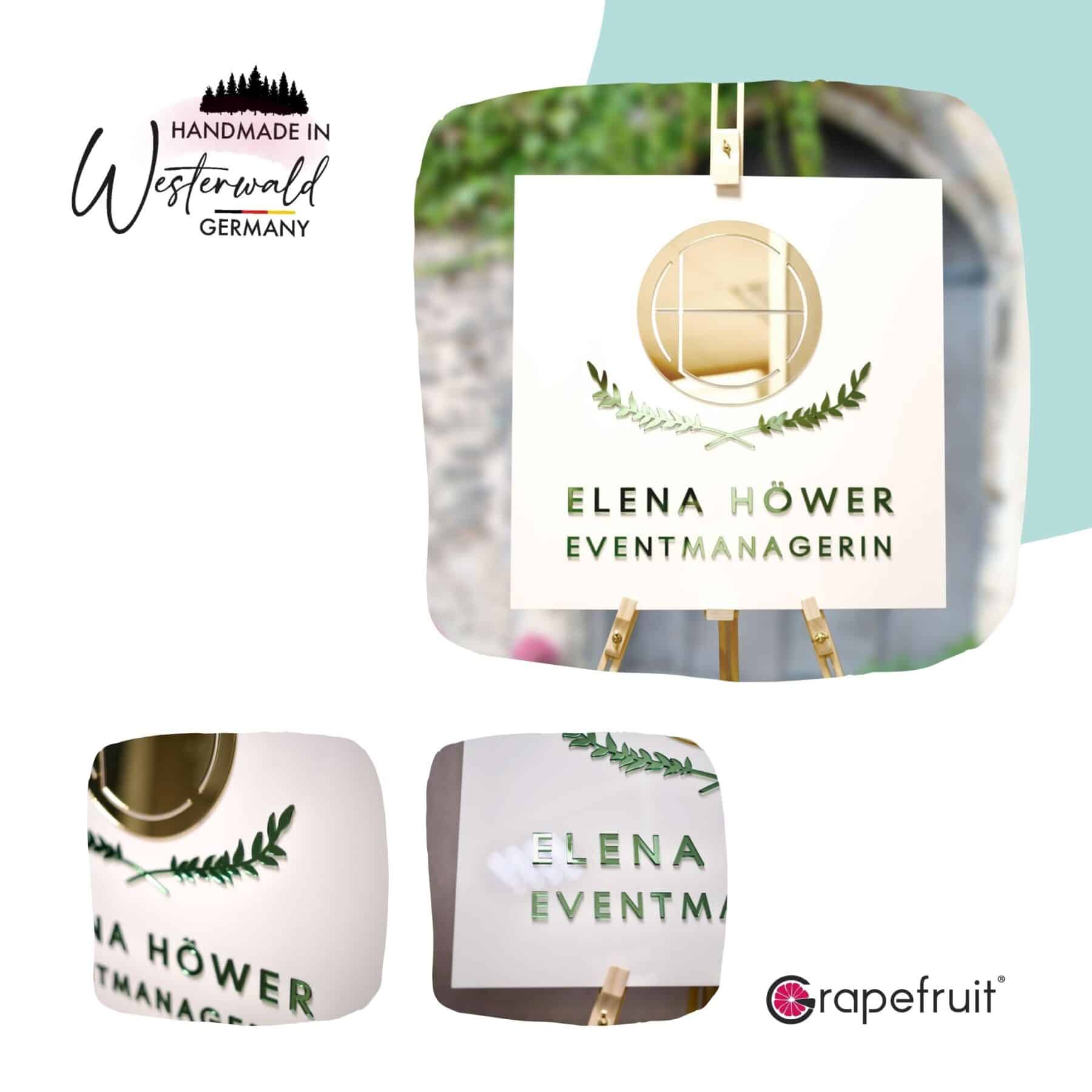 Business Grapefruit® Signature Sign 60 – Edles Logo aus Acrylglas