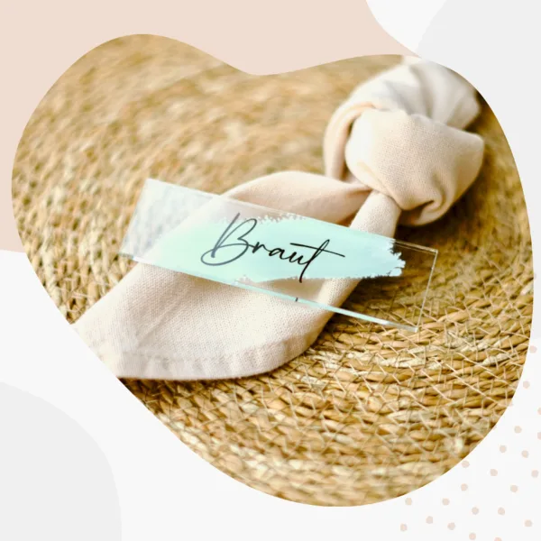 Edle Platzkarten aus Acrylglas “Brush” Platzkarten Namensschilder Hochzeit Tischkarten / Platzkarten für Geburtstage, Hochzeiten, Konfirmation & mehr Edle Platzkarten aus Acrylglas “Brush” Platzkarten Namensschilder Hochzeit