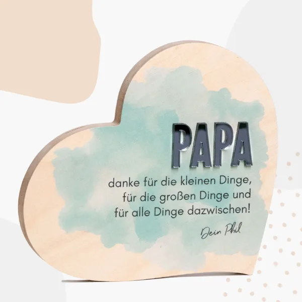 Grapefruit® Geschenk-Herz aus Holz zum Vatertag – Papa Spiegel Acryl Vatertag Grapefruit® Geschenk-Herz aus Holz zum Vatertag – Papa Spiegel Acryl