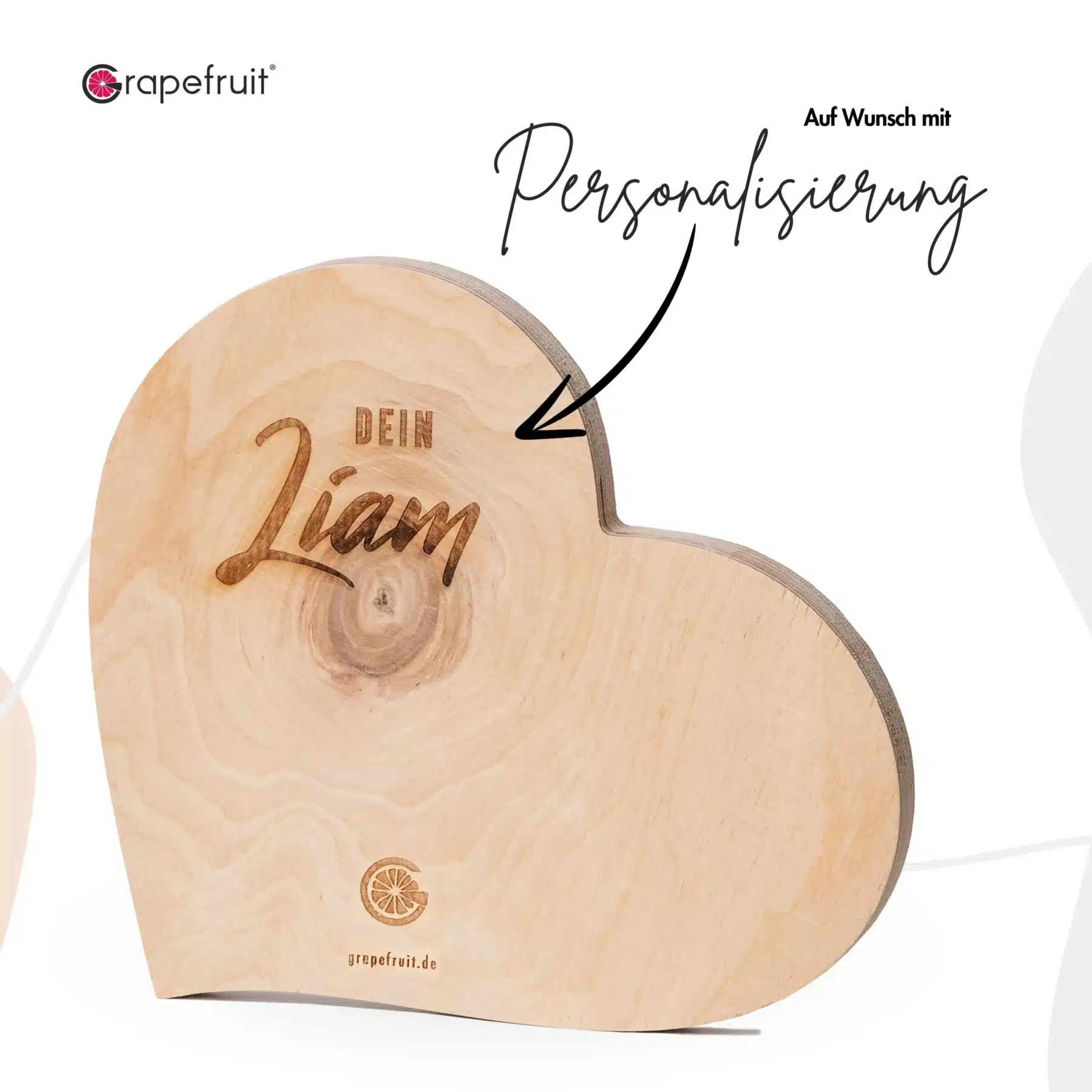Geschenk-Herz Grapefruit® Geschenk-Herz aus Holz zum Vatertag – Bester Papa