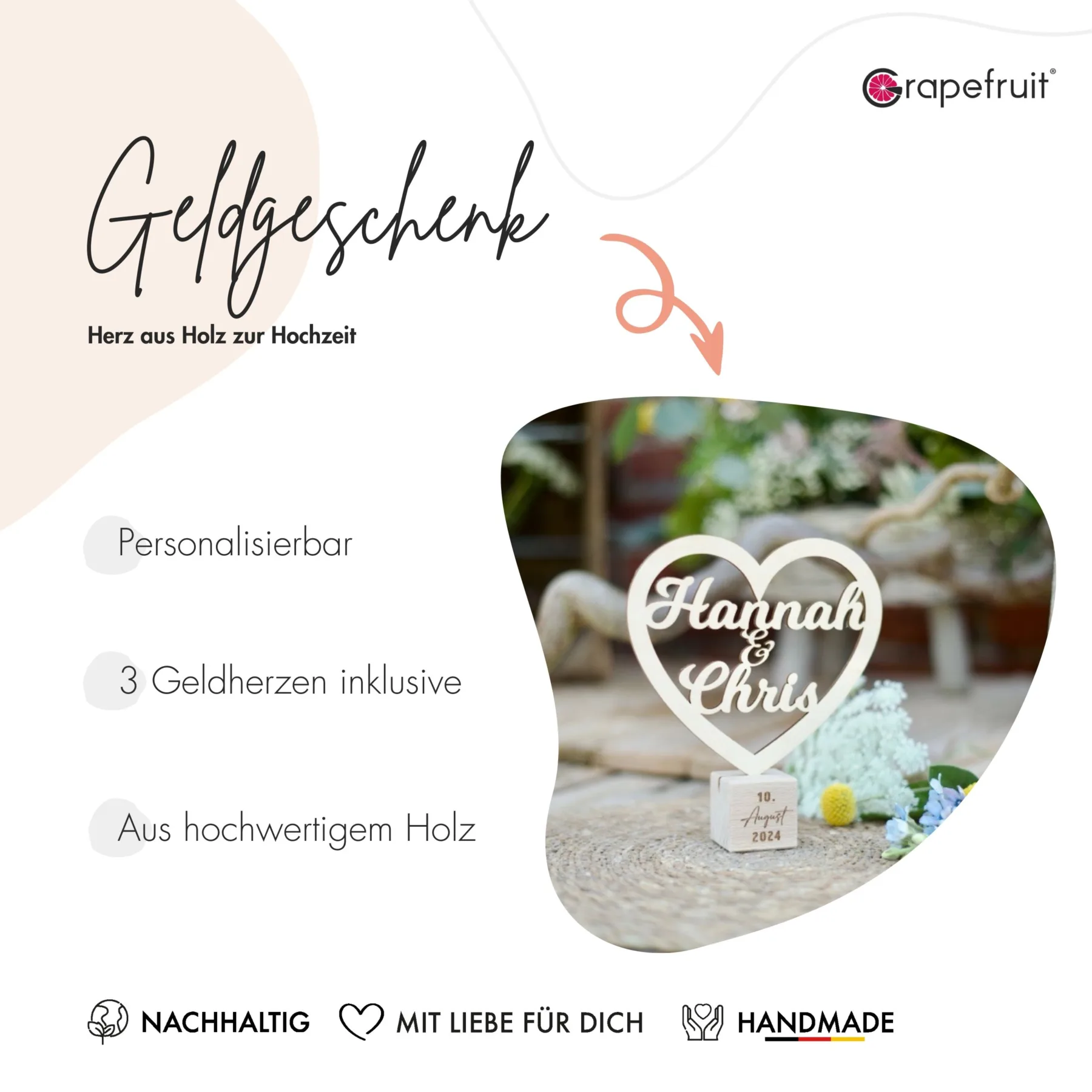 Hochzeitsgeschenk Holz | Personalisiertes Geschenk zur Hochzeit, Geburtstag oder Jahrestag Valentinstag Hochzeitsgeschenk Holz | Personalisiertes Geschenk zur Hochzeit, Geburtstag oder Jahrestag
