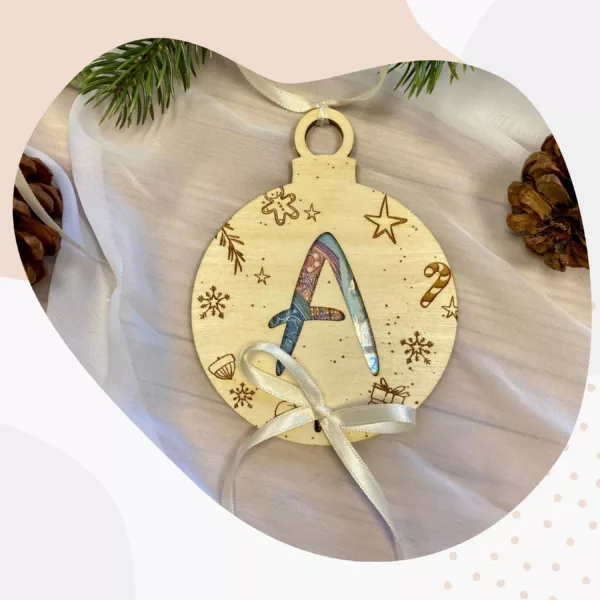 Feiertage Personalisiertes Geldgeschenk Weihnachten Wunscherfüller Weihnachtsgeschenk Geschenkkugel aus Holz Geschenkverpackung mit Initialen
