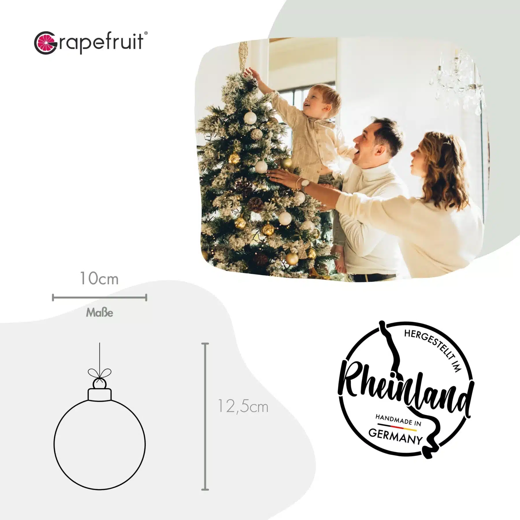 Feiertage Personalisierte 3D-Weihnachtskugel aus Holz mit Acryl – Weihnachtsschmuck – Christbaumschmuck – Weihnachtsanhänger mit Initialen